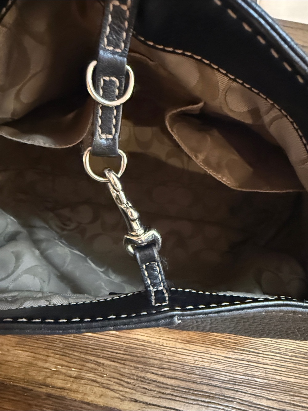 Coach Black Pebbled Leather Shoulder Hobo - Picture 10 of 14